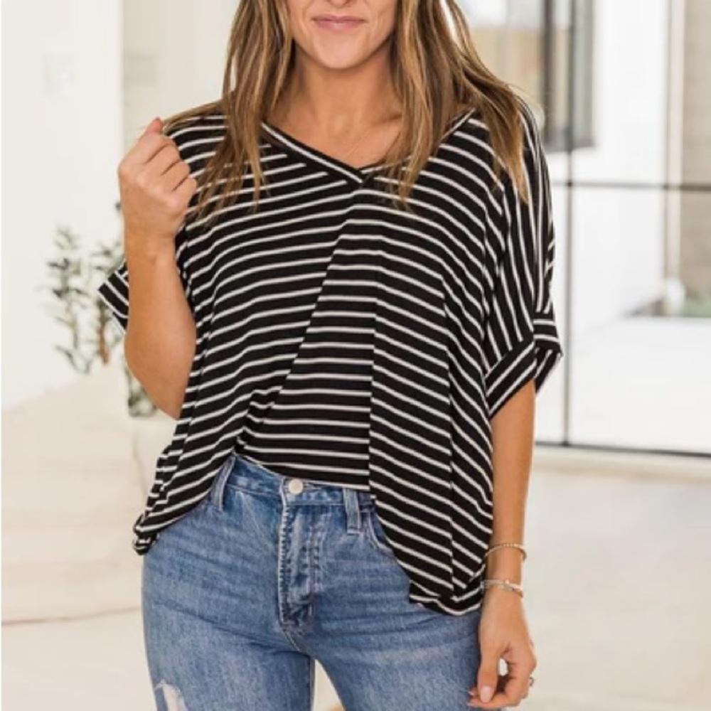 Pink Lily x Daryl Ann Striped Shirt